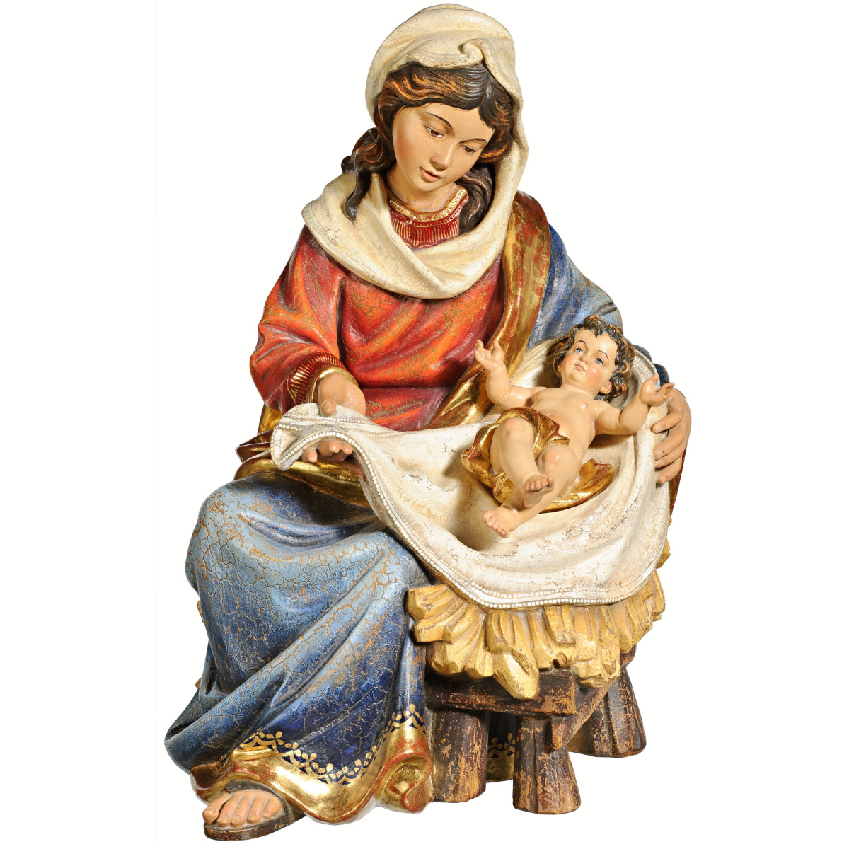 María sentada con Niño Jesús